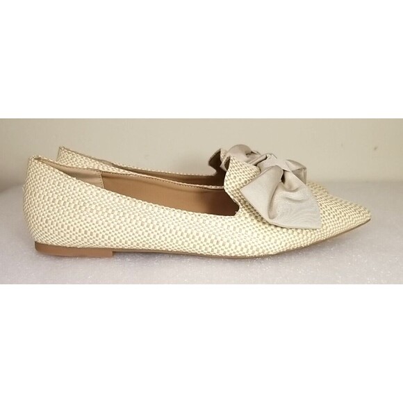ASOS Design Shoes Womens Bow  Pointed Ballet Flats Woven Size US 6 - Picture 2 of 10